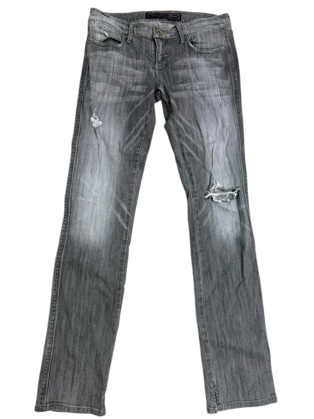 Divine Rights of Denim Jealousy Low Rise Sandal Cut Skinny Jeans Gray 28